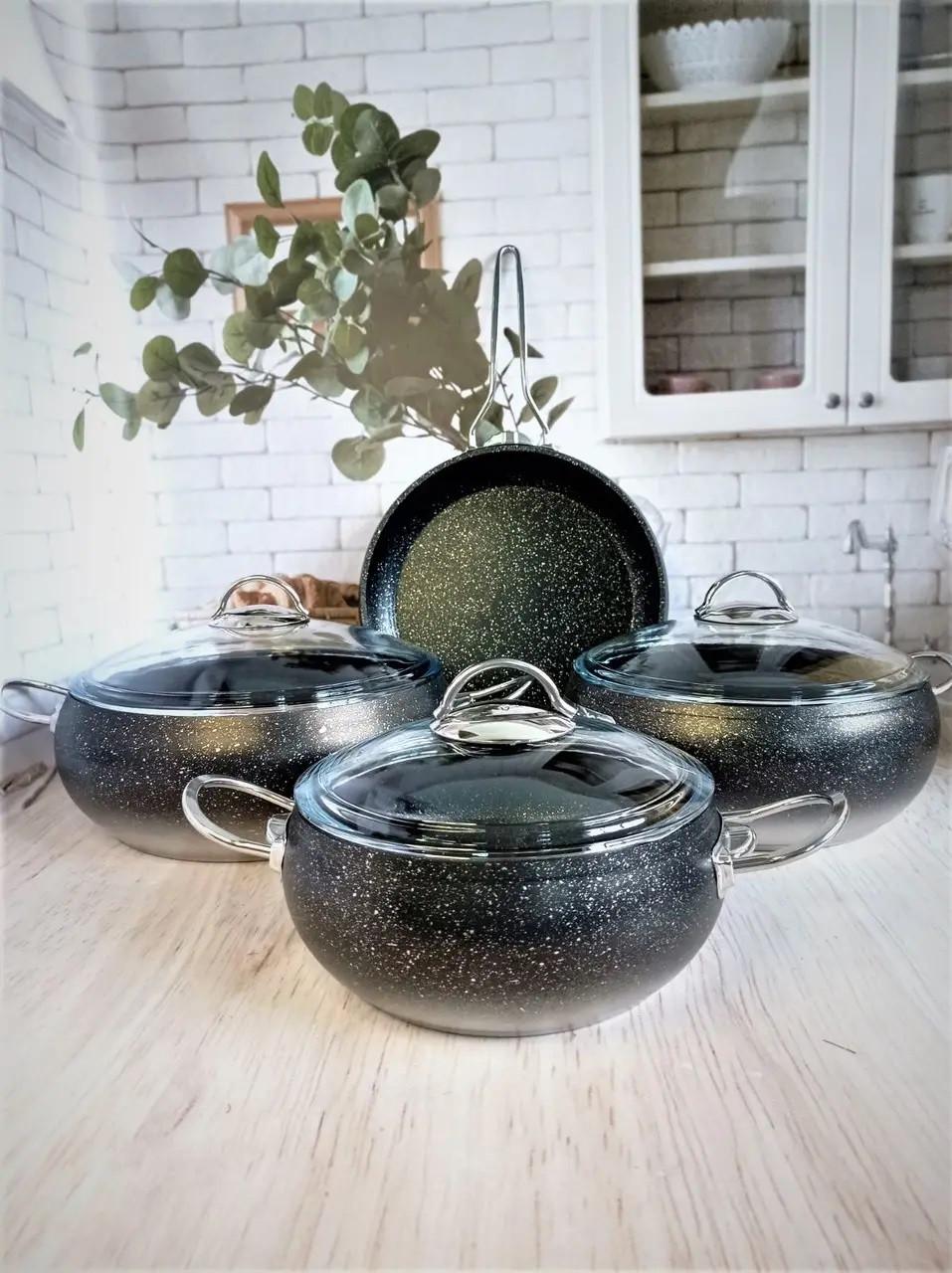 Набор посуды OMS Collection 3023 IND 7 предметов Silver