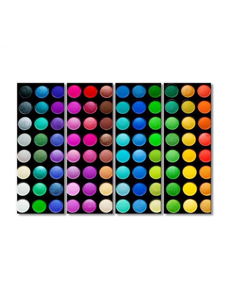 Картина модульная Палитра теней для век 4 модуля 70x105 см(235144Prochee)