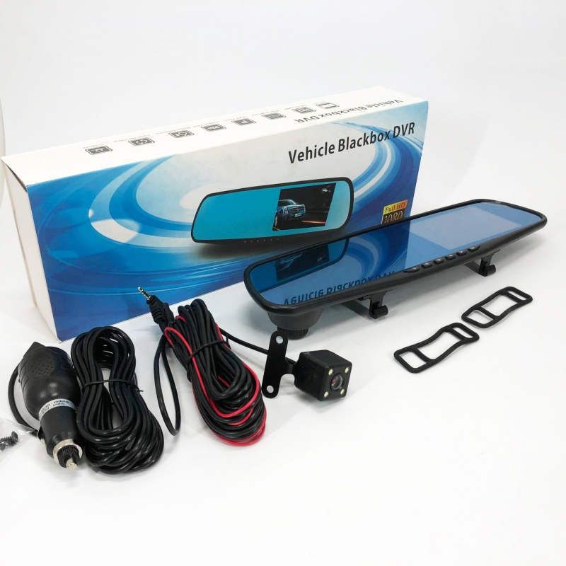 Видеорегистратор UKC L-9002 зеркало 4,3" 1080P Full HD 2 камеры (tf7455) - фото 9 Видеорегистратор UKC L-9002 зеркало 4,3" 1080P Full HD 2 камеры (tf7455) - фото 9