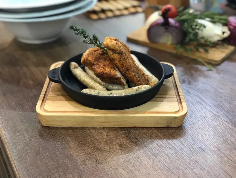 Сковорода чавунна Brizoll порційна HoReCa з дерев'яною підставкою 160х25 мм (H1625-D) - фото 5