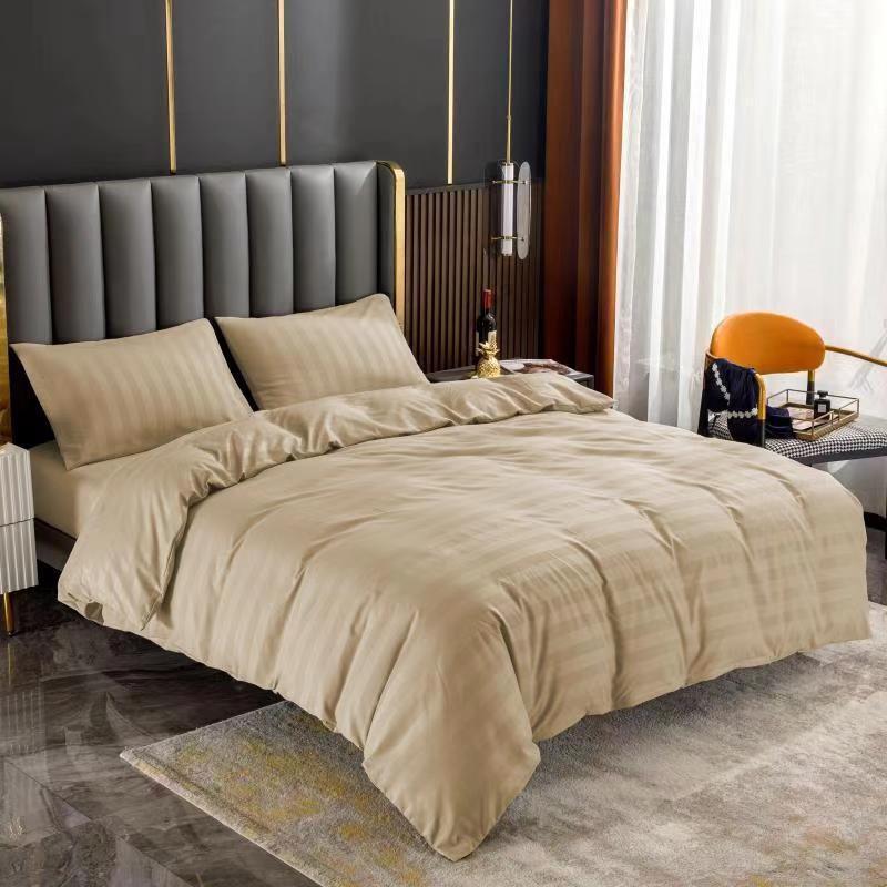 Комплект постельного белья Cotton home Colorful Home двуспальный сатин страйп ХТ-7-18-24 Кремовый (DR010441)