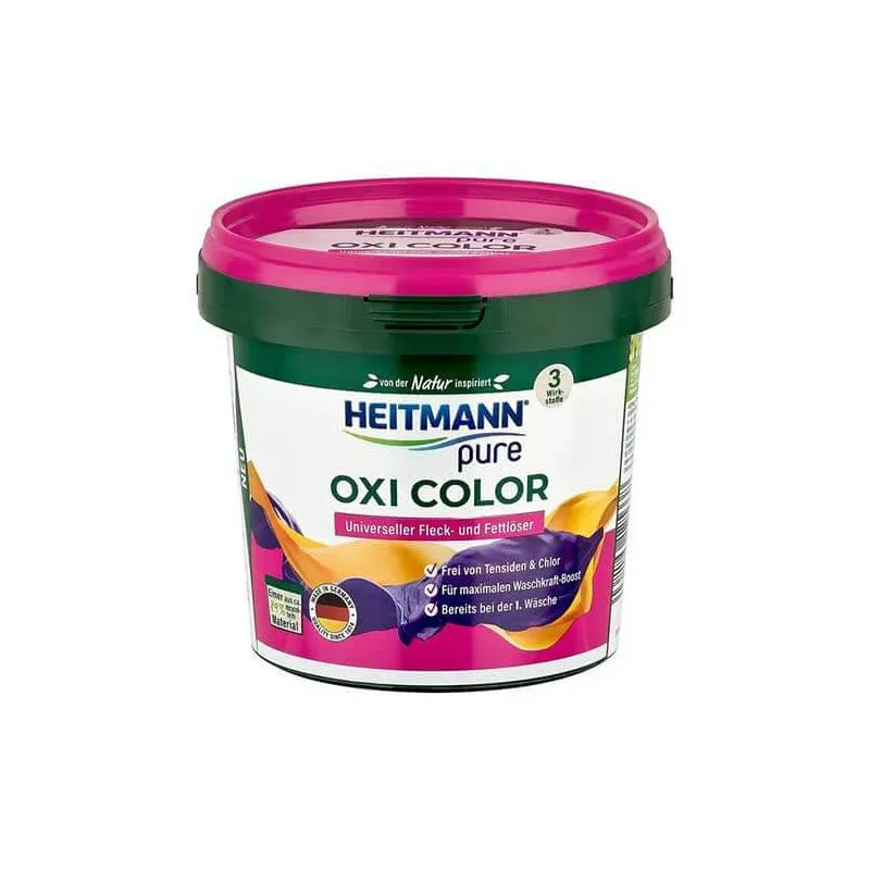 Засіб для виведення плям Heitmann Oxi Color для кольорових тканин 500 г (13310265)