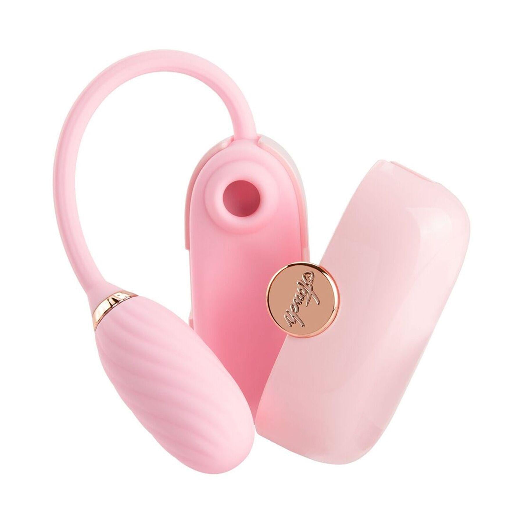 Стимулятор вакуумный клиторальный Otouch Louis Vibrate с виброяйцем в кейсе Pink (SO9401)