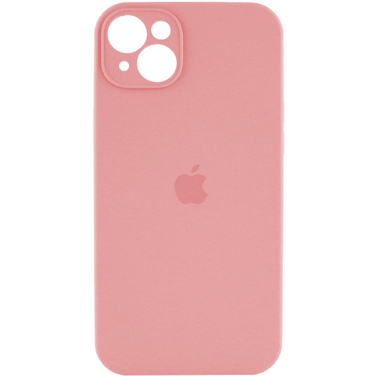 Противоударный чехол для Apple iPhone 13 Silicone Full Case AA Camera Protect/Pink