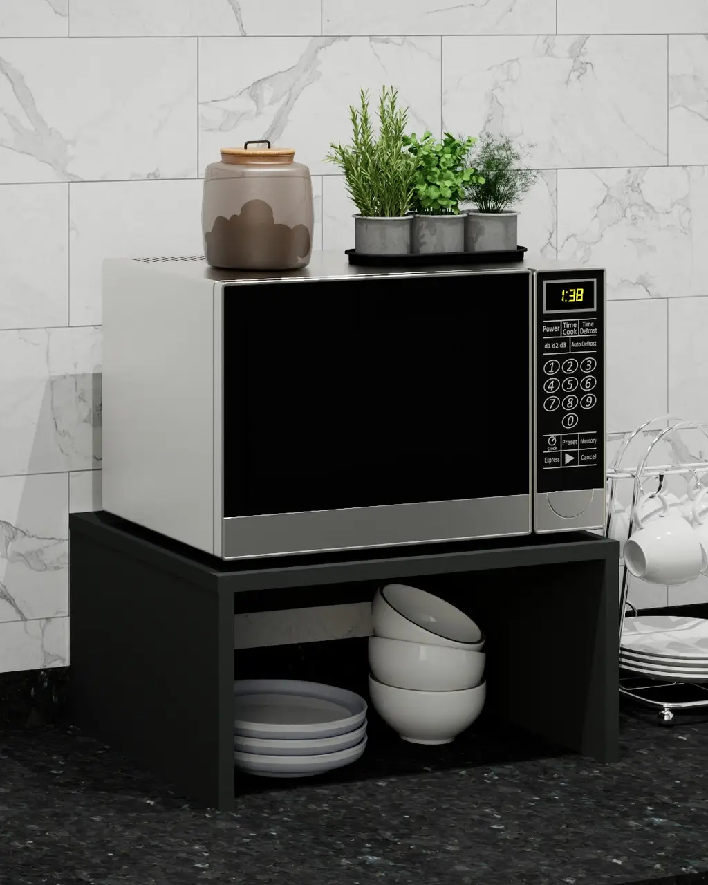 Полка для микроволновки Антрацит (Мікро-6-4)