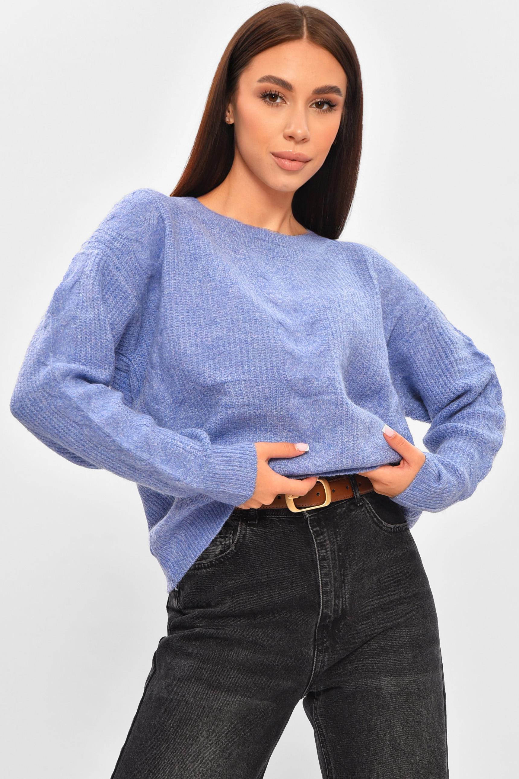 Светр жіночий 206607 однотонний M-XL Синій (206607_!335399_44-48) - фото 1 Светр жіночий 206607 однотонний M-XL Синій (206607_!335399_44-48) - фото 1