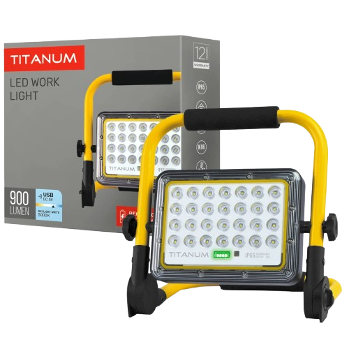 Прожектор аккумуляторный TITANUM TL-FA-105 IP65 20W 900Lm 5000K (38310269)