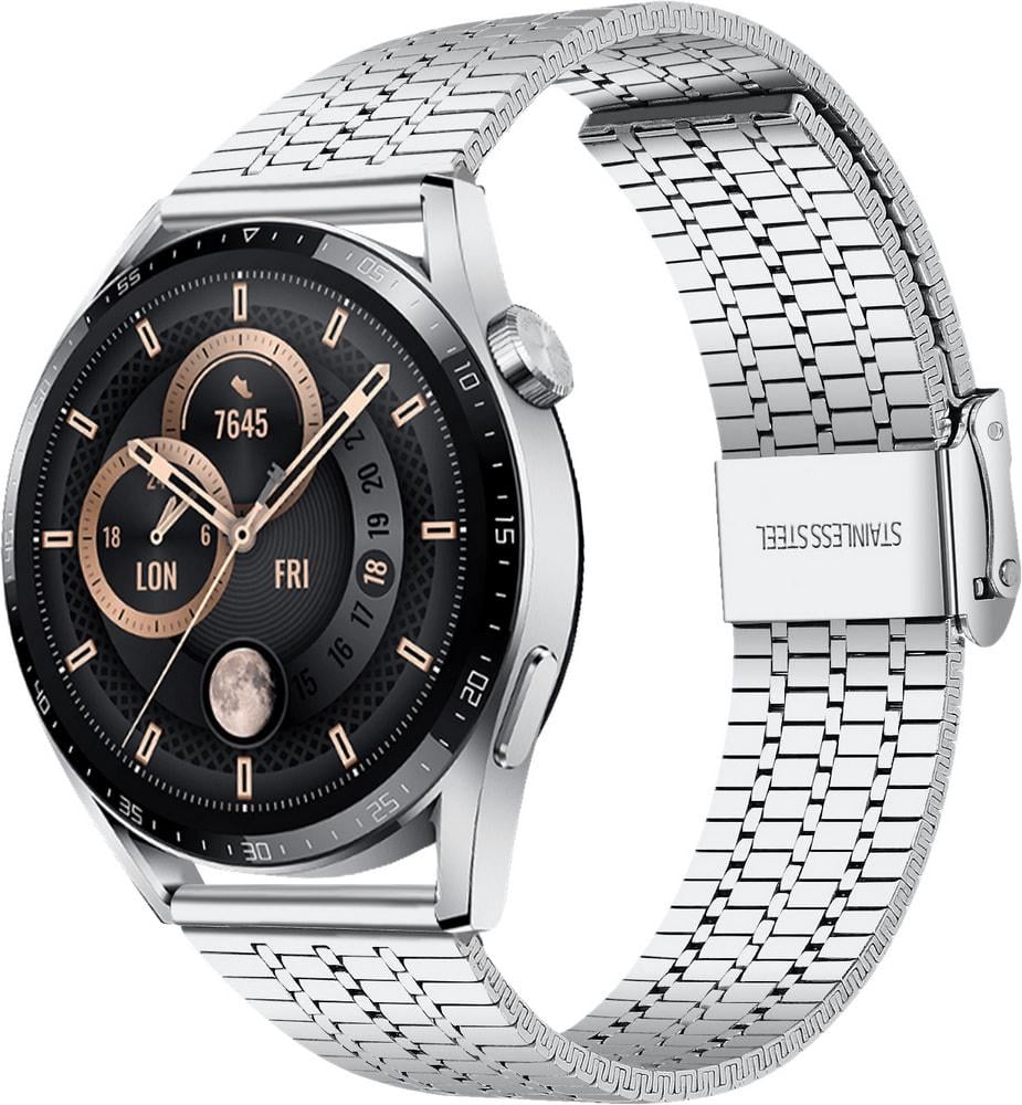 Браслет металлический Counic для Huawei Watch GT3 46 мм Silver (34116-59)