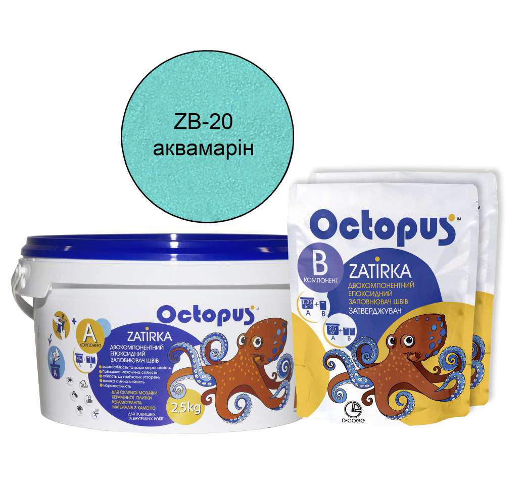 Фуга для плитки Octopus Zatirka епоксидна 2,5 кг Аквамарін (ZB-20)