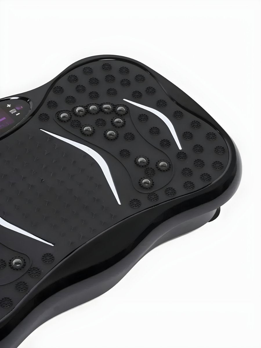 Тренажер с виброплатформой и эспандерами для похудения 99 режимов до 150 кг черный (4635742964) - фото 4