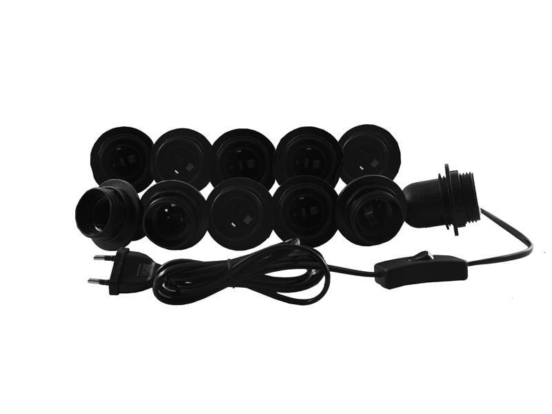 Подсветка гримировочного зеркала светодиодная LEDUA врезная с ручным выключателем 11 шт. E14 Черный (6548)