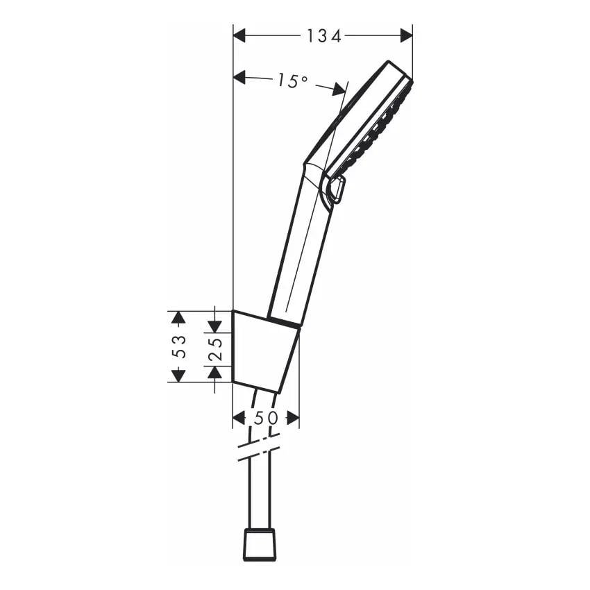 Душевой набор Hansgrohe CROMETTA Vario с портером 1,25 м Белый/Хром - фото 8