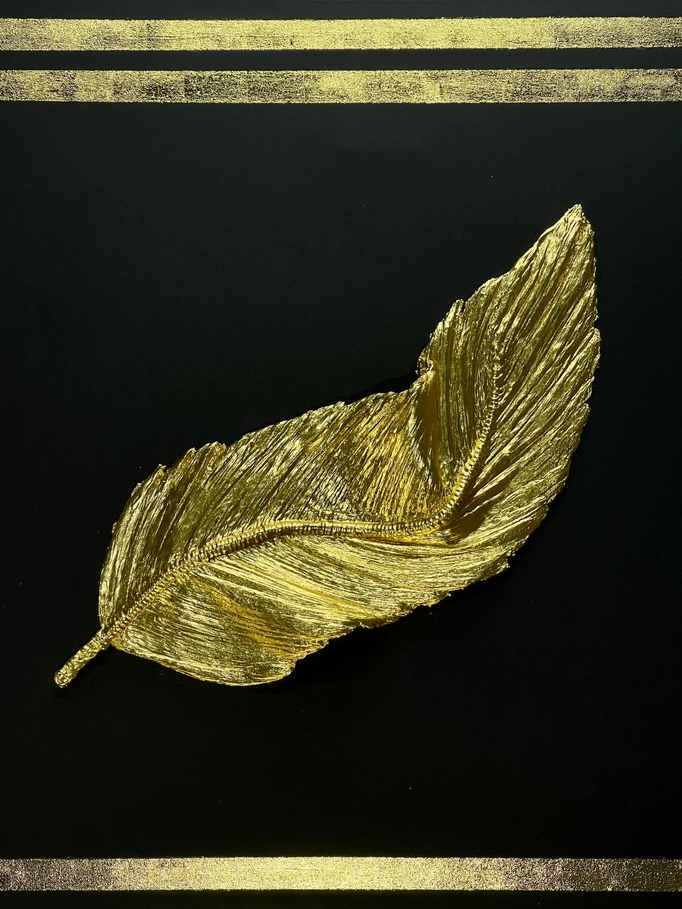 Картина ручной работы Zilini 8888 Золотое Перо 100x100 см (27386815) - фото 3 Картина ручной работы Zilini 8888 Золотое Перо 100x100 см (27386815) - фото 3