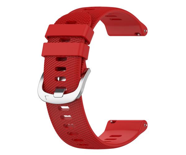 Ремешок силиконовый Solid Lines для Garmin Forerunner 165 20 мм Красный