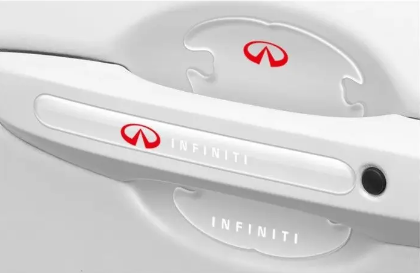 Наклейки защитные с маркой автомобиля Infiniti на дверные ручки и под дверные ручки Прозрачный (1992669235)