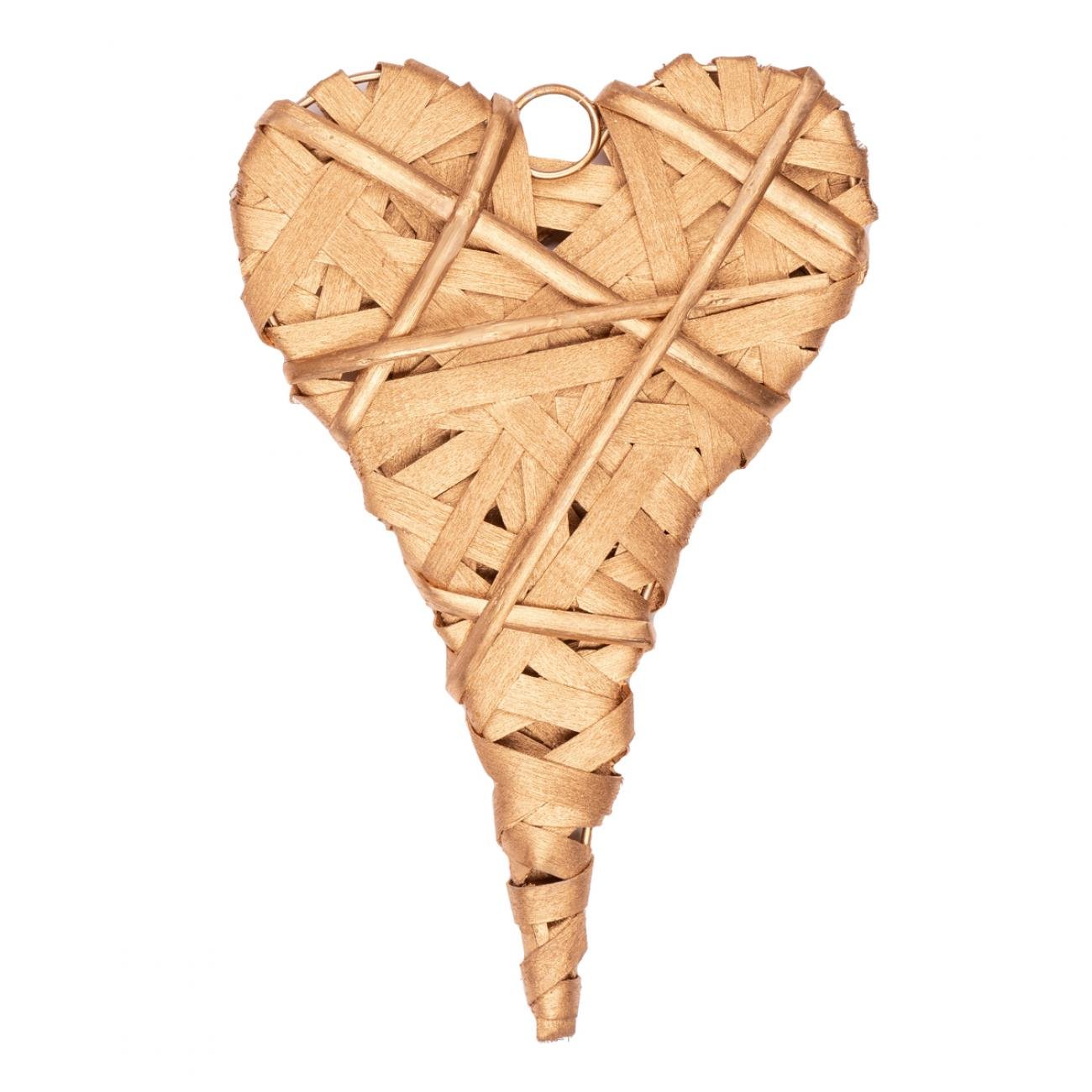 Сердце ротанговое Yes! Fun 25х15 см Золото (0974250)