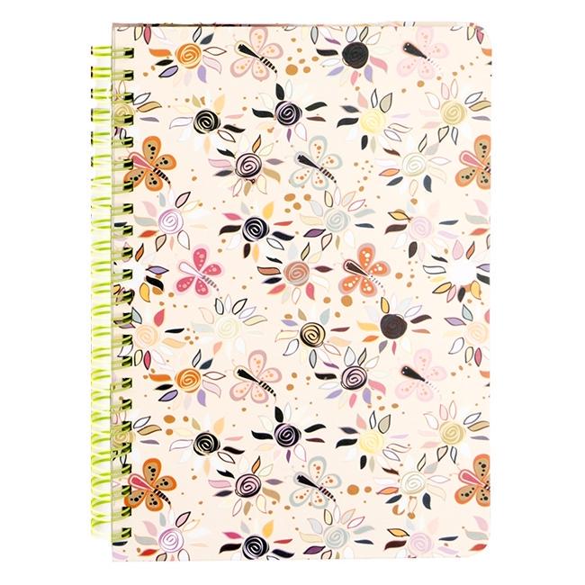 Блокнот на спирали Бабочки STE Кремовый (STE-ST01263)