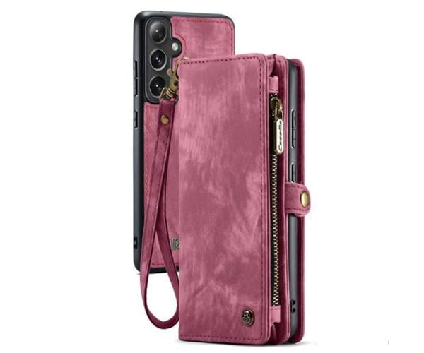 Чехол - кошелек CaseMe Retro Leather для Samsung Galaxy S24 Plus Малиновый