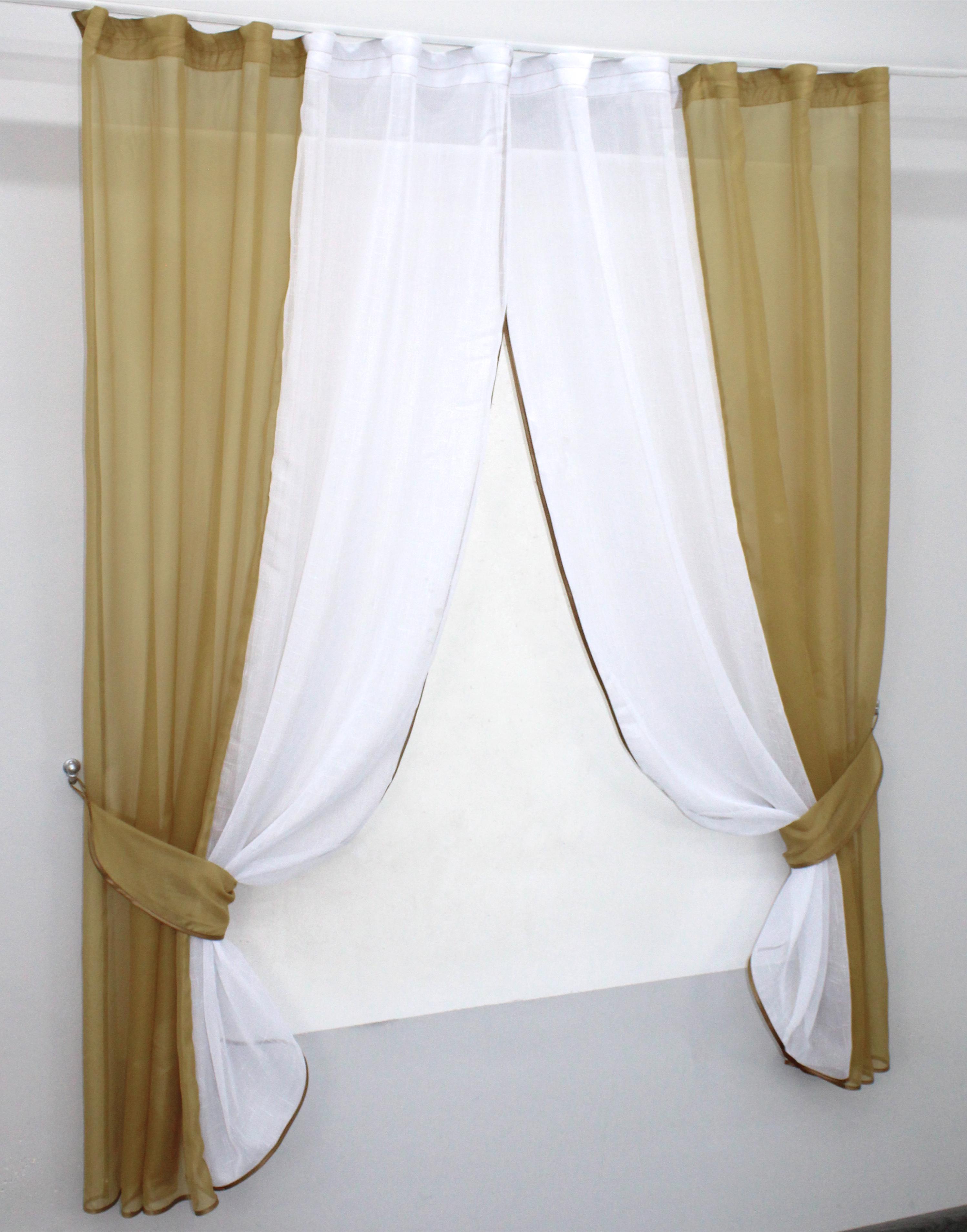 Шторки кухонні VR-Textil № 083к з підв'язками 270х170 см Кавовий/Білий (52-0543) - фото 2 Шторки кухонні VR-Textil № 083к з підв'язками 270х170 см Кавовий/Білий (52-0543) - фото 2