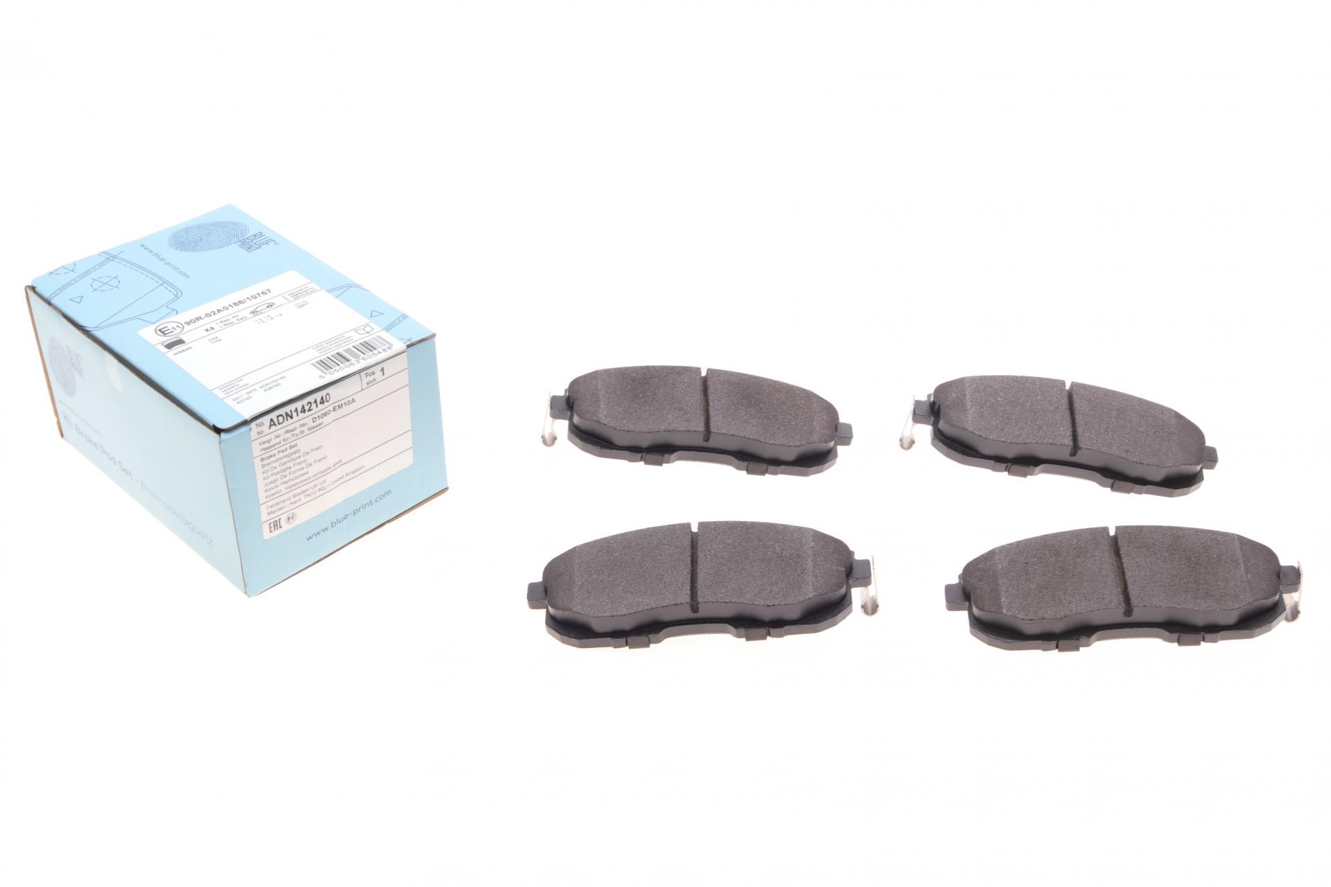 Колодки тормозные передние BLUE PRINT для Nissan Juke 10-/ Pulsar 13-/ Tiida 04-13 (ADN142140)