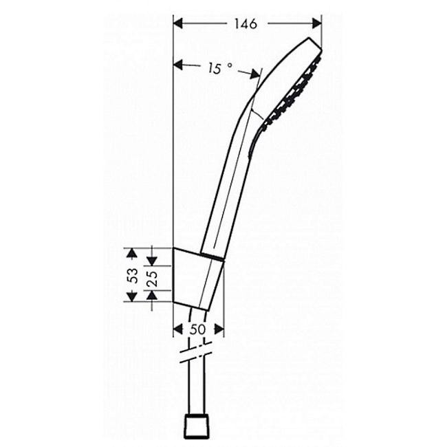 Душевой комплект Hansgrohe CROMA SELECT E 26412400 Хром (111874) - фото 2