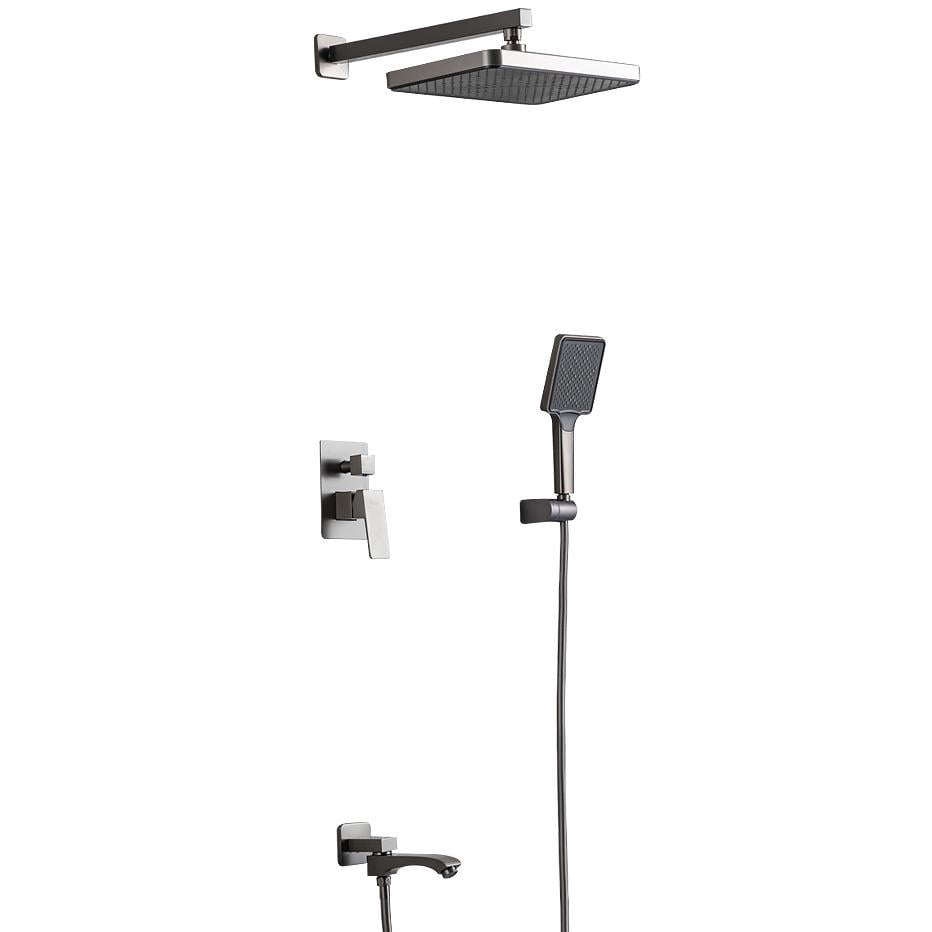 Душова система прихованого типу Frap F7176-9 із верхнім душем Графітовий (258299) Душова система прихованого типу Frap F7176-9 із верхнім душем Графітовий (258299)