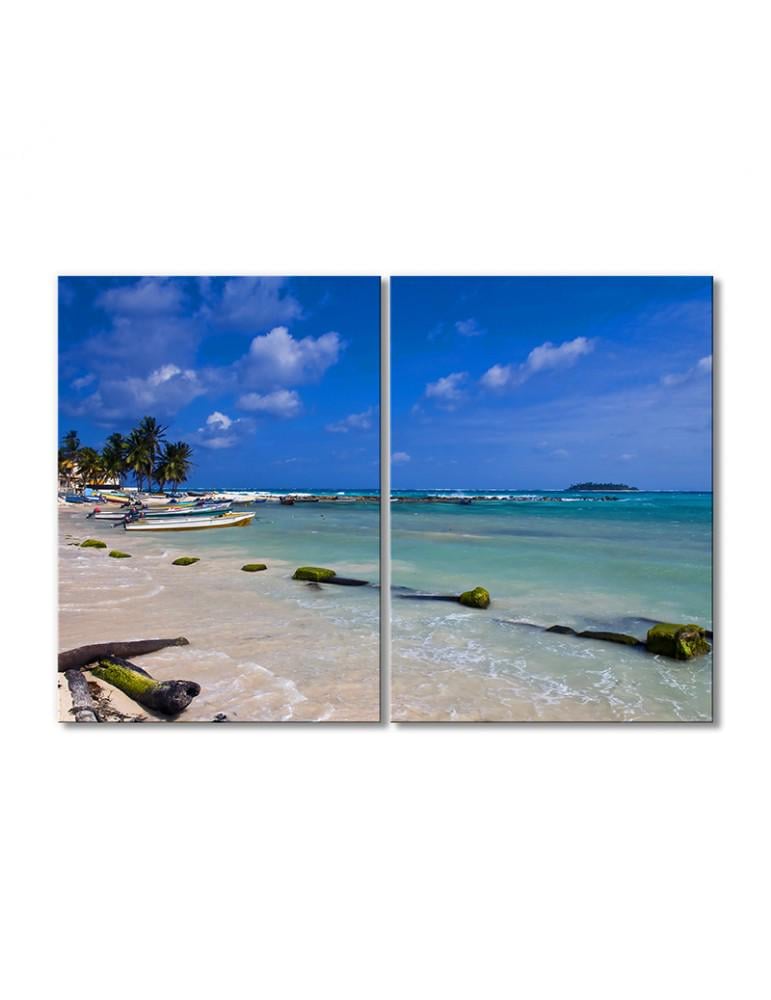 Картина модульная Пляж 2 модуля 80x120 см