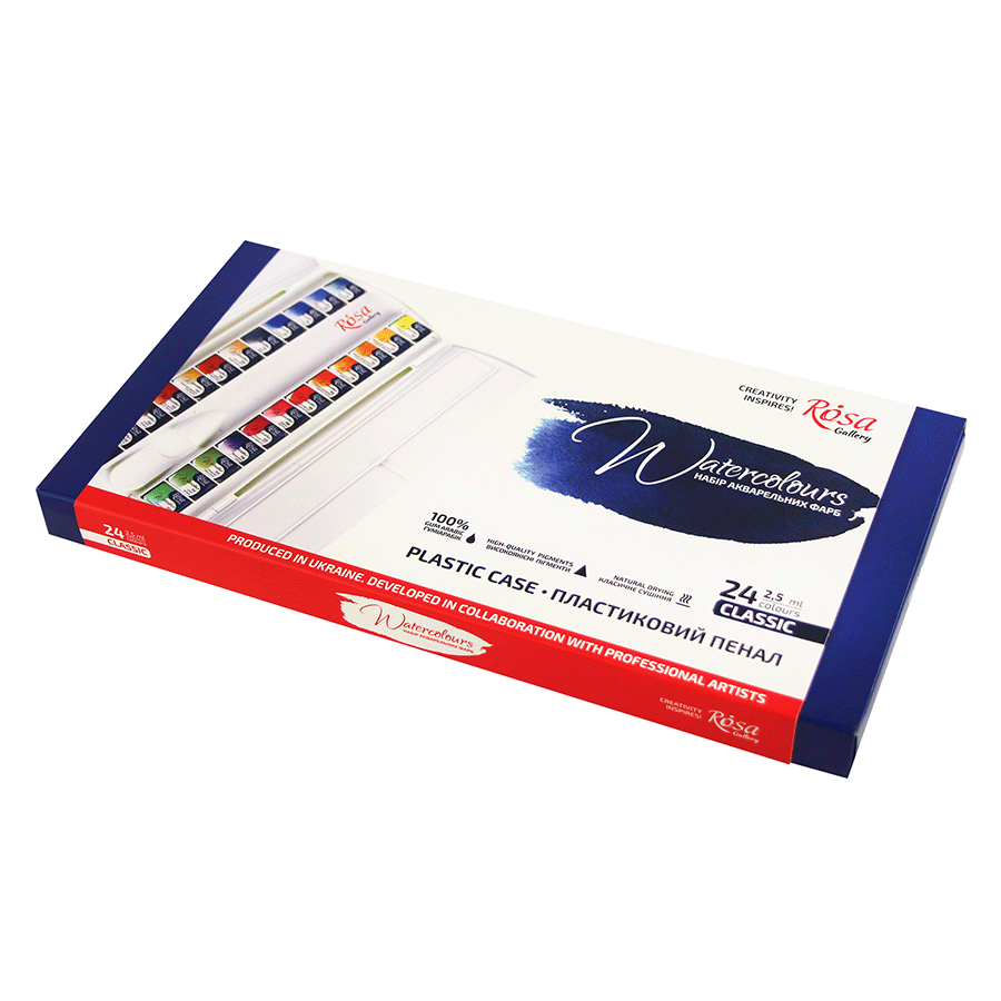 Акварельные краски ROSA Gallery CLASSIC 24х2,5 мл (4823098519294 340301)