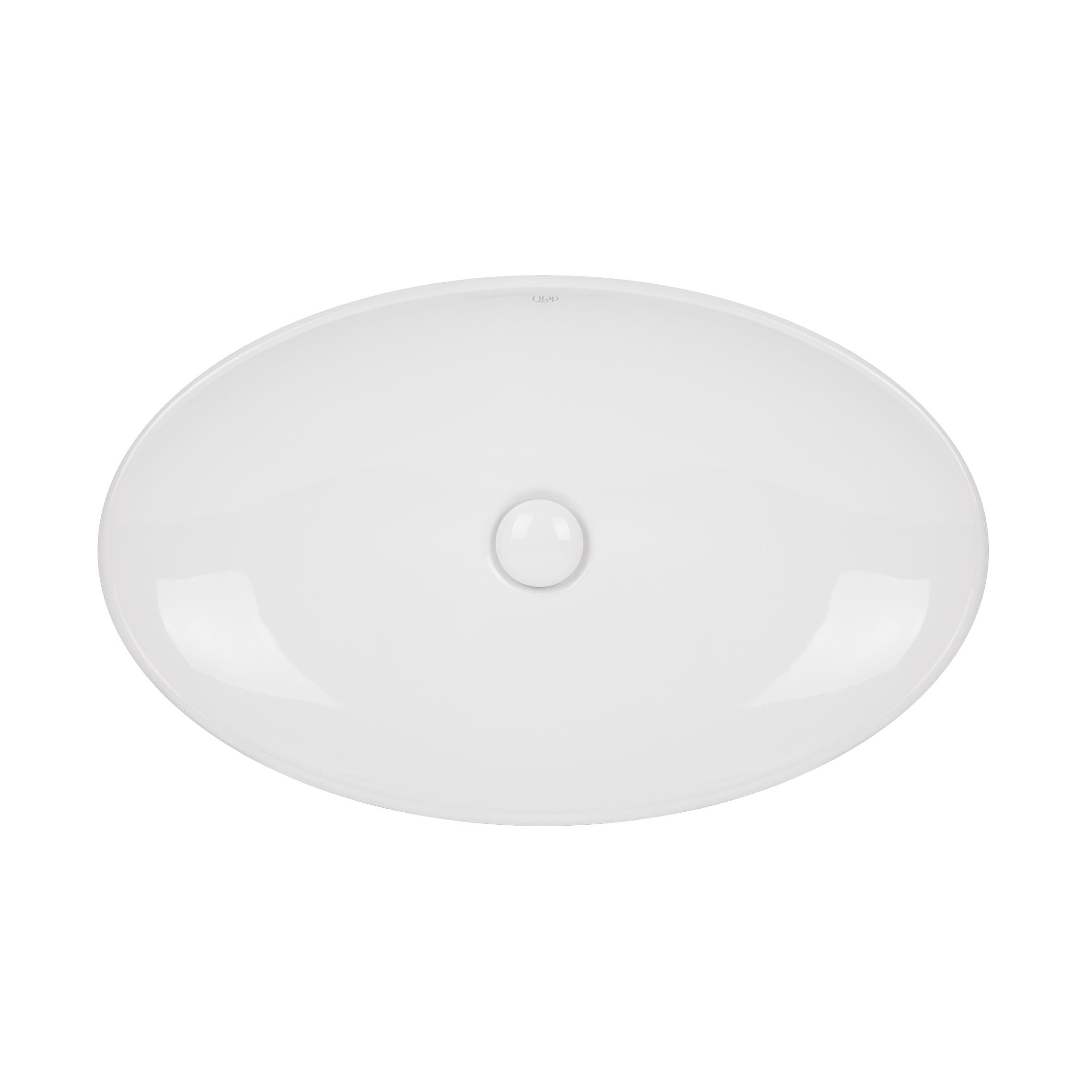 Раковина-чаша Qtap Dove 680х420х120 QT0611K160W с донным клапаном White