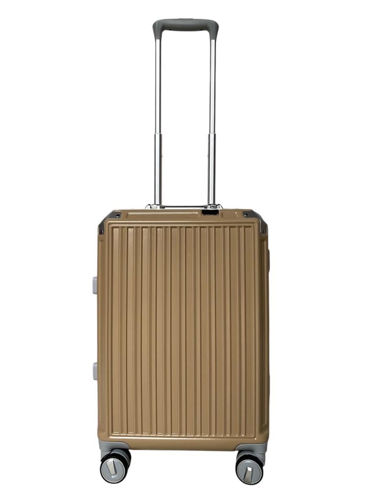 Чемодан маленький под ручную кладь Milano bag 013 поликарбонат S Шампань