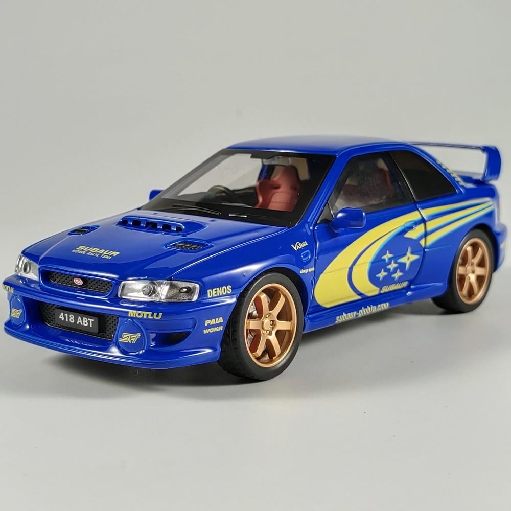 Игрушечная машинка металлическая AutoExpert Subaru Impreza WRX STI 1:32 инерционная со звуком и светом Синий (33305387)