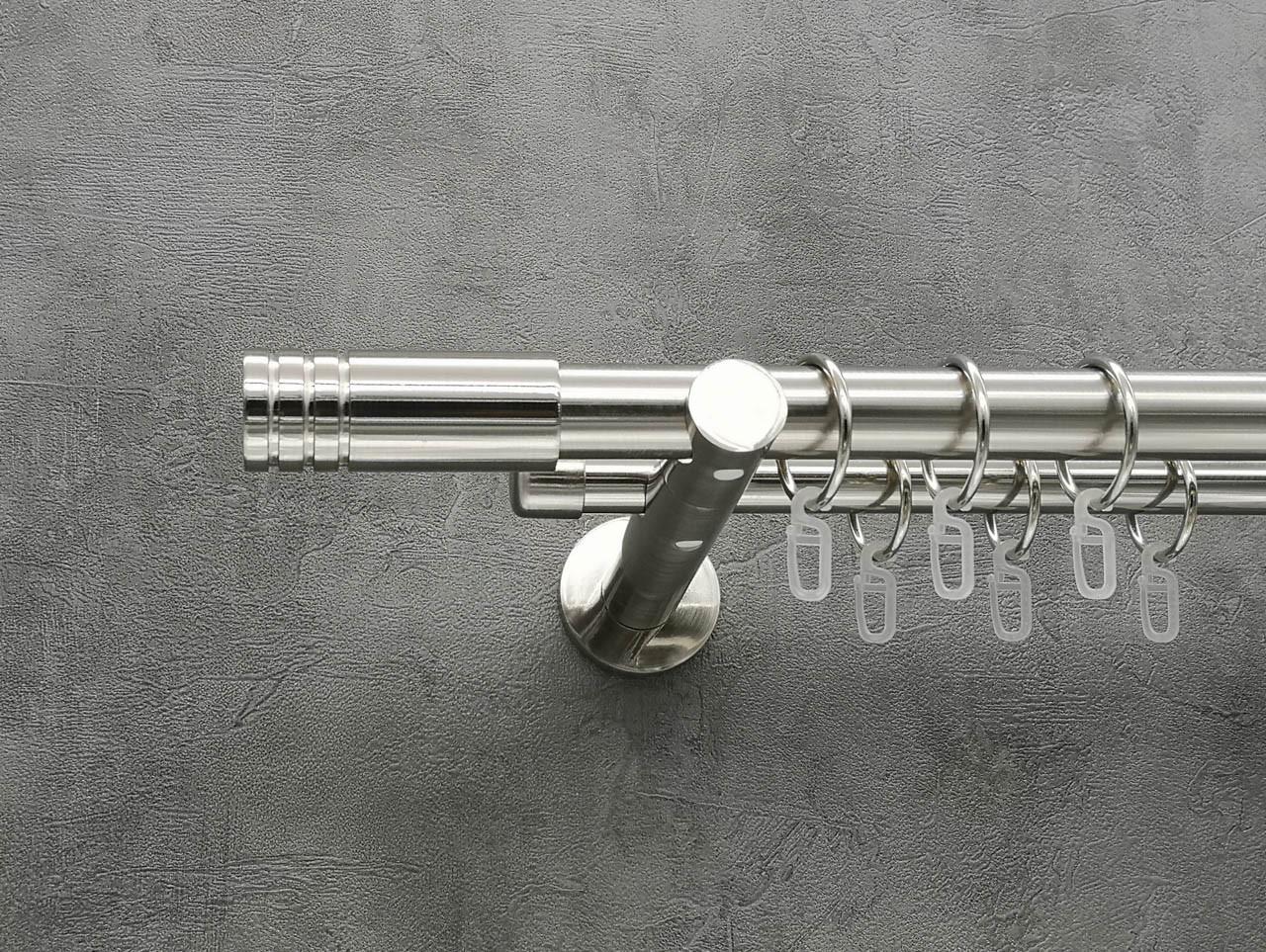 Карниз Quadrum Модуло гладкая штанга двойной универсальный 25/19 мм 160 см Сталь (46977406)