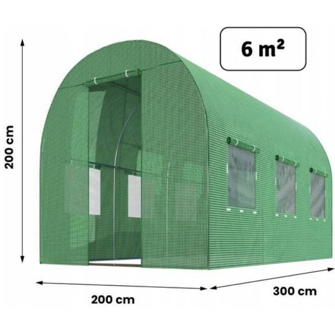 Теплиця для вирощування рослин із оцинкованого профілю 3х2х2 м 6 м2 (HTC-TUNNEL) - фото 3