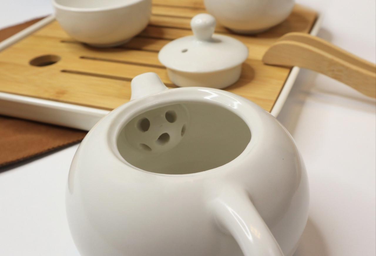 Набор для чайной церемонии дорожный UFT чайничек/4 пиалы White (TSET5) - фото 2 Набор для чайной церемонии дорожный UFT чайничек/4 пиалы White (TSET5) - фото 2