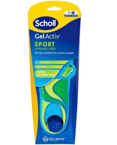 Стельки для спорта и бега мужские Scholl GelActiv Sport L гелевые р. 40-46,5 см 1 пара (33972605)