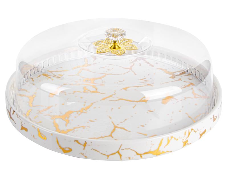 Блюдо з кришкою порцелянове 29x9 см (926-007)