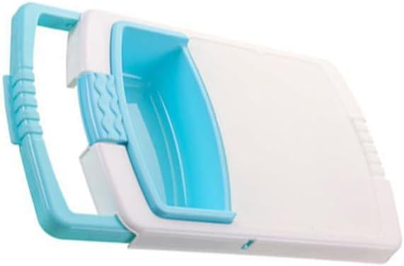 Кухонная доска для нарезки с креплением на мойку 43x30x7,5 см Голубой (2104618625)