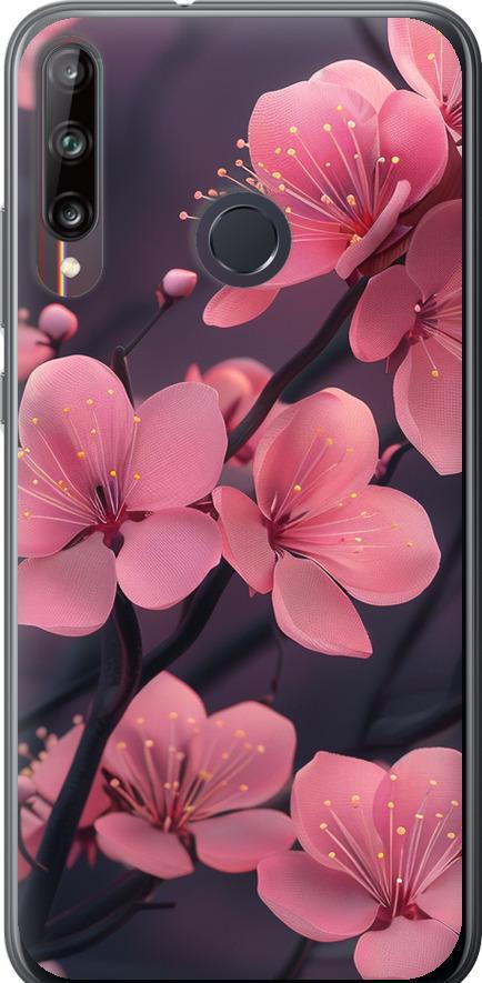 Чехол на Huawei P40 Lite E Пурпурная сакура (6075u-1875-42517)