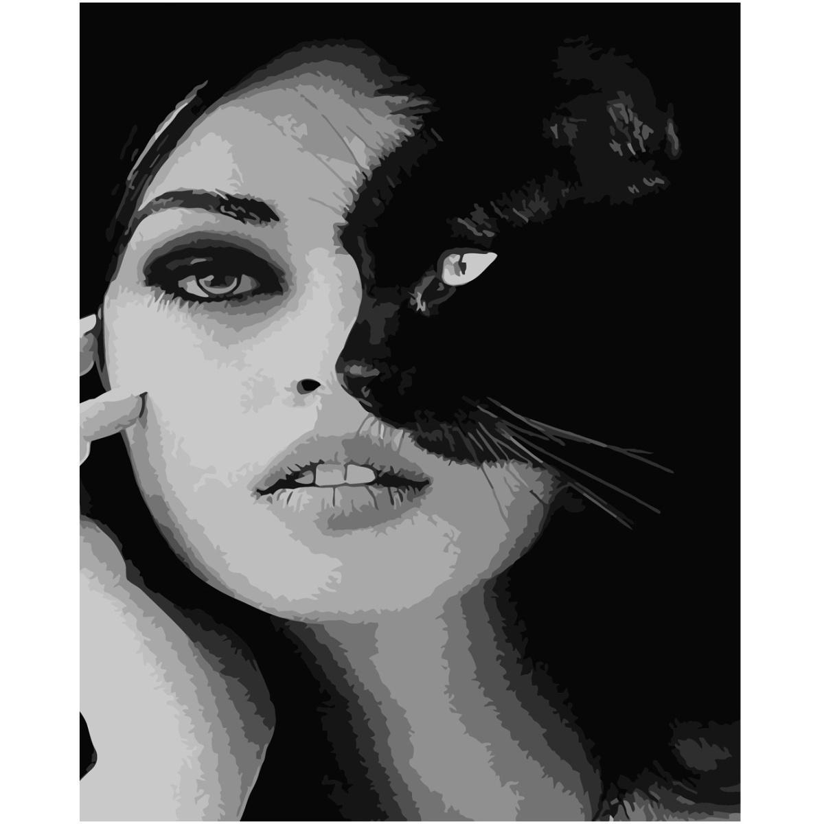 Картина по номерам Strateg Черно-белые взгляды 40x50 см (SY6686)