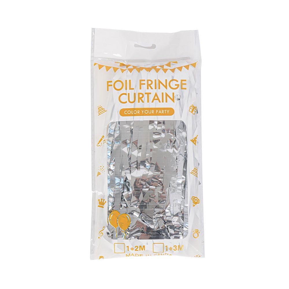 Шторка-дощик для фотозони фольгована 1х2 м Срібний (OK0112_3)