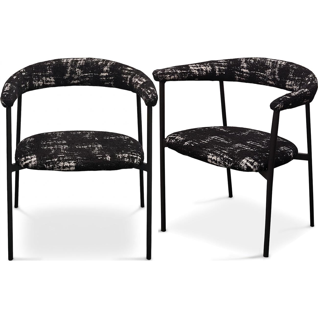 Комплект из 2-х обеденных стульев Hush Resin luxury volcanic black base (13999)