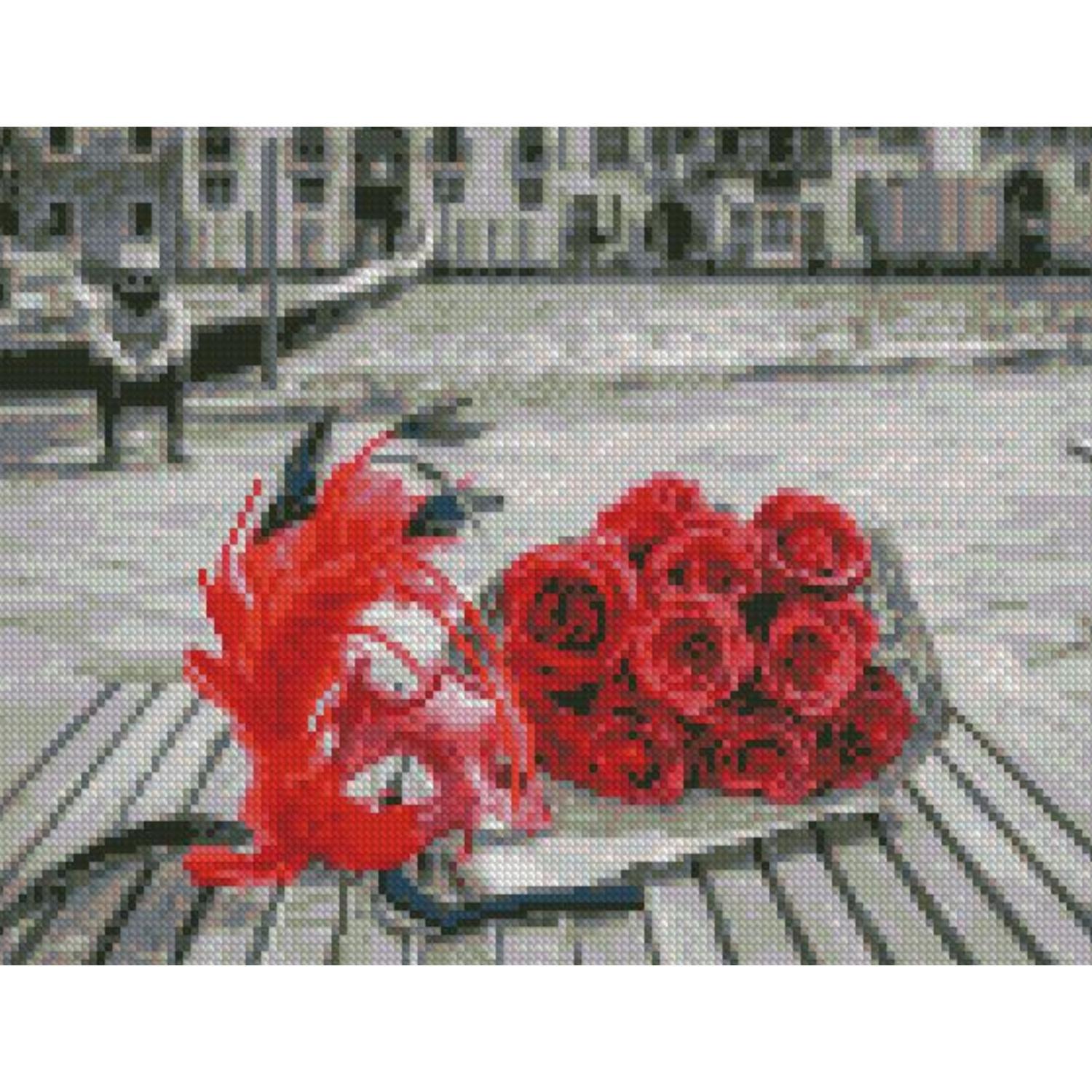 Алмазная мозаика Strateg Премиум Яркий красный 30x40 см (HX445)