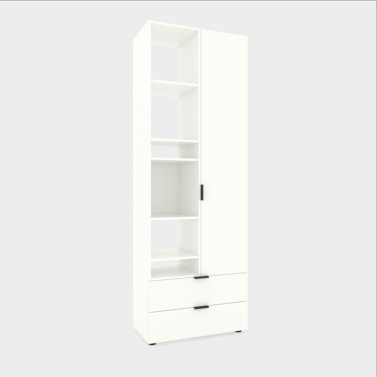 Шкаф Metkas Home A001L ЛДСП 800x420x2300 мм Белый Снег - фото 5 Шкаф Metkas Home A001L ЛДСП 800x420x2300 мм Белый Снег - фото 5