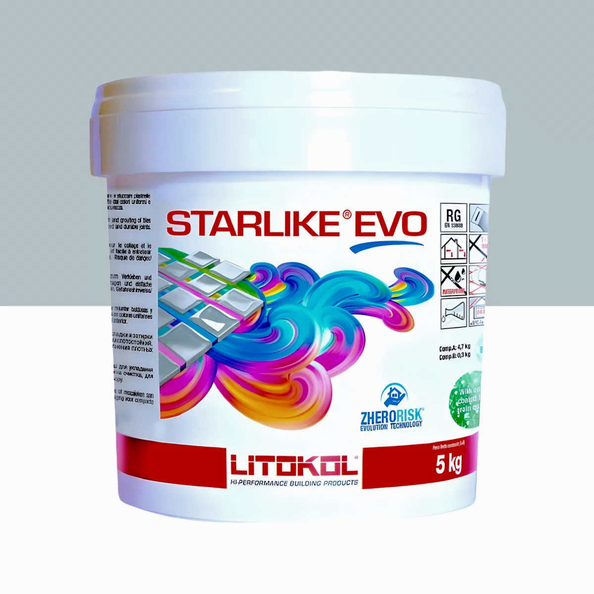 Затирка для плитки Litokol Starlike EVO 400 двокомпонентна епоксидна 5 кг Шавлія