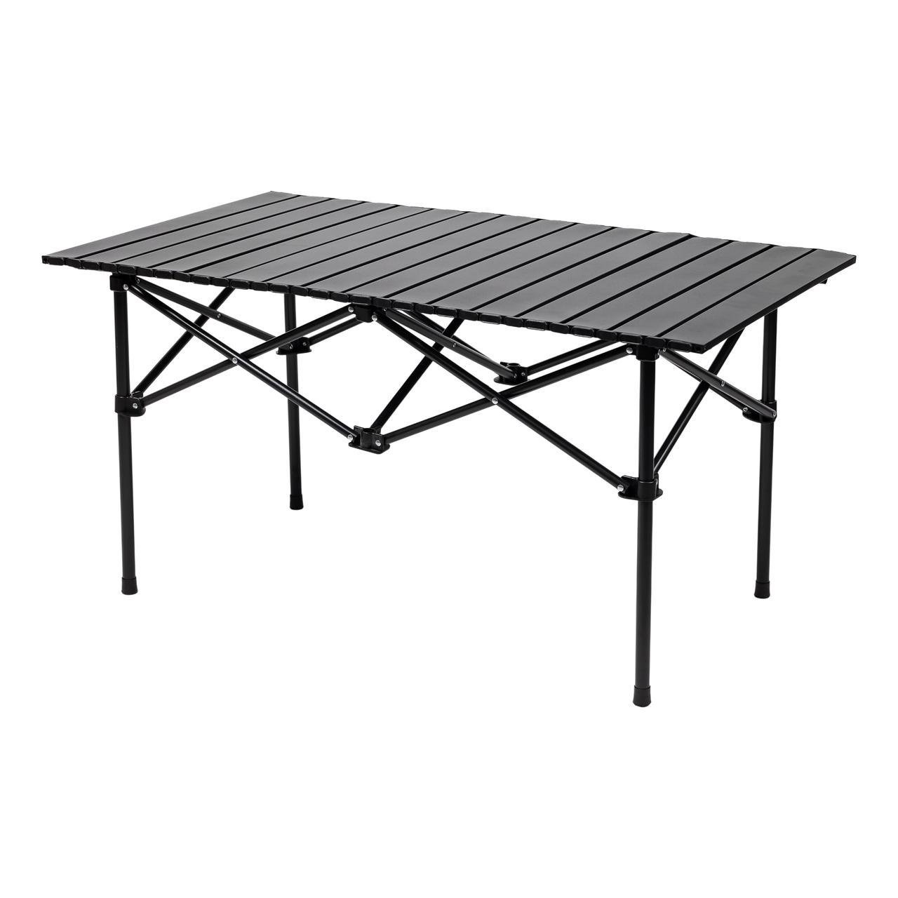 Раскладной туристичный стол для рыбалки и сада 95х55х50 см Черный