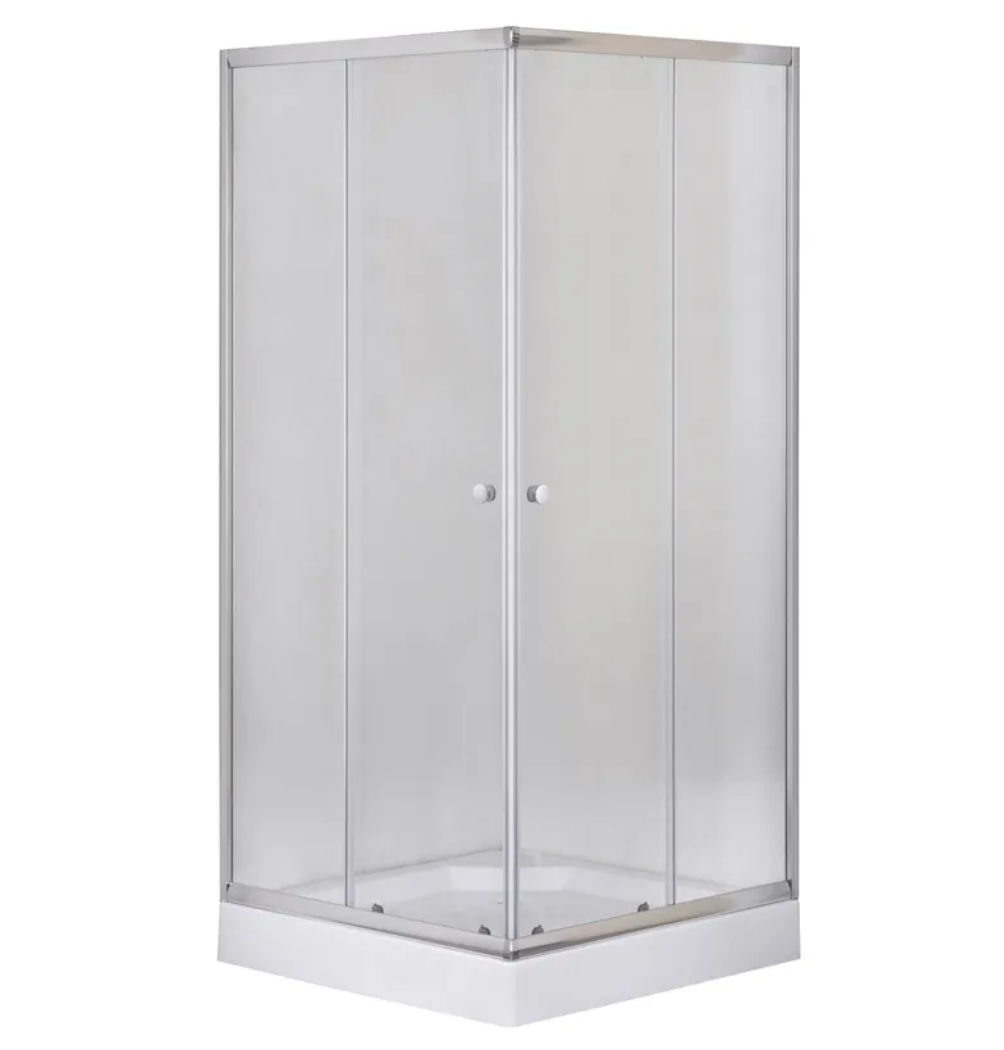 Душевая кабина с низким поддоном MIXXUS Cubic SCT01-100x100x195-FB матовое стекло 4 мм Chrome (MI6904)