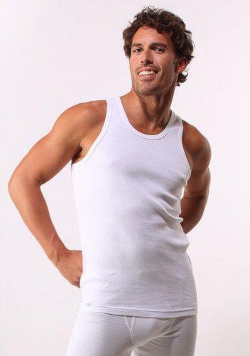 Майка хлопковая мужская KEY MVS 012 BI М Белый (5904765504504)