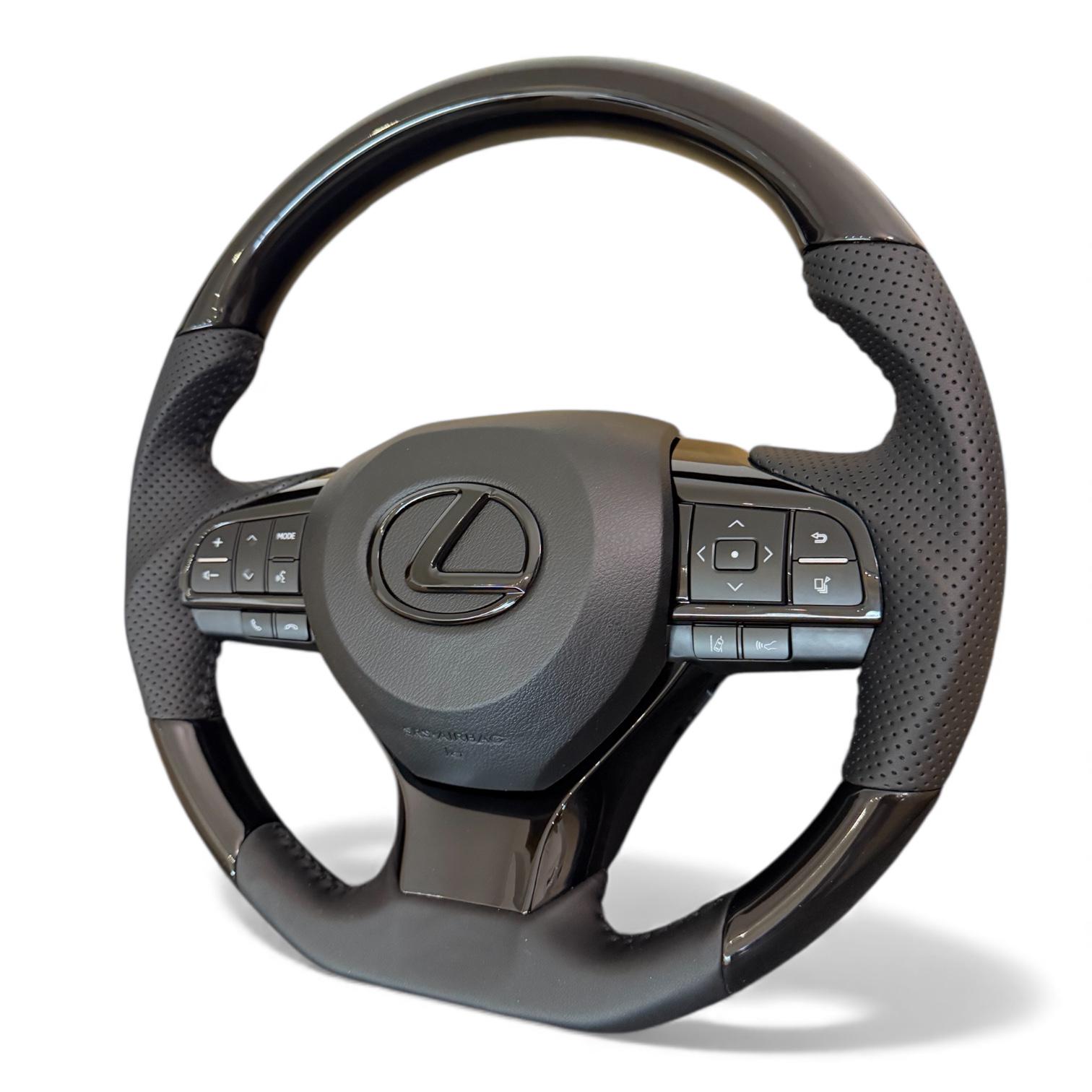 Руль анатомический для Lexus LX470/GX470 рояльный лак в стиле рестайлинга LX570 логотип черный (30771110) - фото 4 Руль анатомический для Lexus LX470/GX470 рояльный лак в стиле рестайлинга LX570 логотип черный (30771110) - фото 4