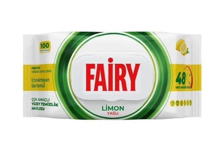Вологі серветки для прибирання Fairy Lemon 100 шт.