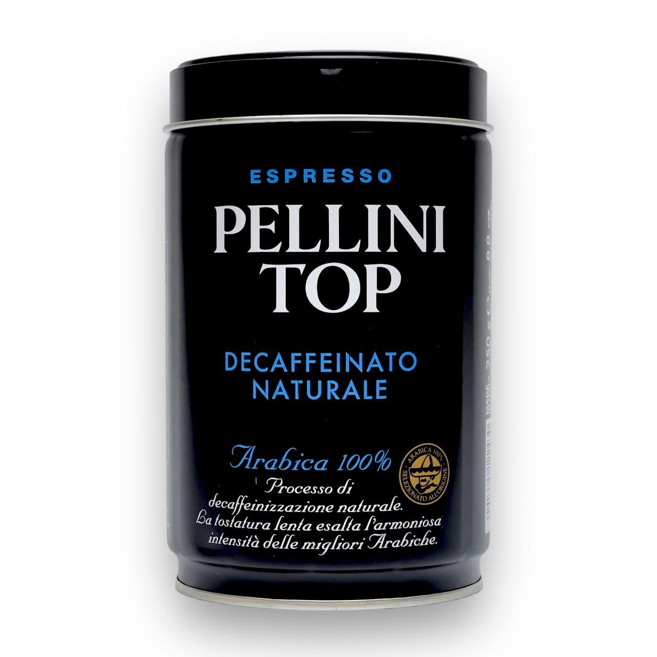 Кофе молотый Pellini TOP espresso decaffeinato 100% арабика без кофеина ж/б 250 г (1794240168)